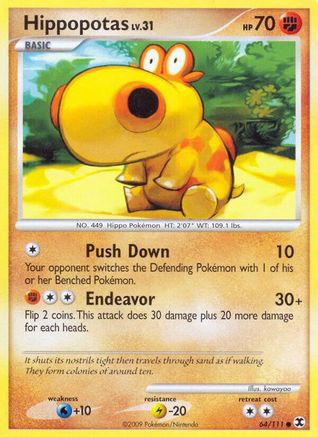 Hippopotas - Reverse Holofoil Rising Rivals - Common