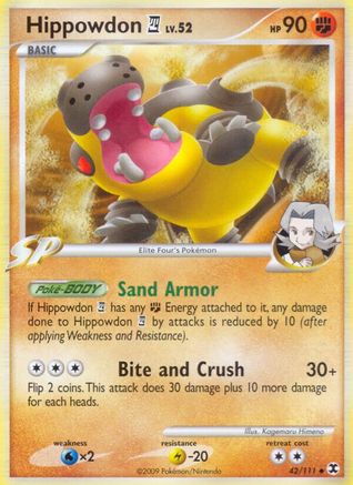 Hippowdon E4 - Reverse Holofoil Rising Rivals - Uncommon