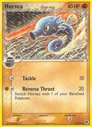 Horsea 031/101 - Reverse Holofoil Dragon Frontiers - Uncommon
