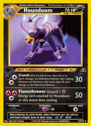 Houndoom (23) 023/75 - 1st Edition Neo Discovery - Rare