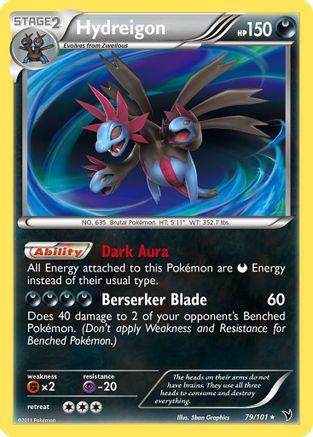 Hydreigon - Reverse Holofoil Noble Victories - Holo Rare