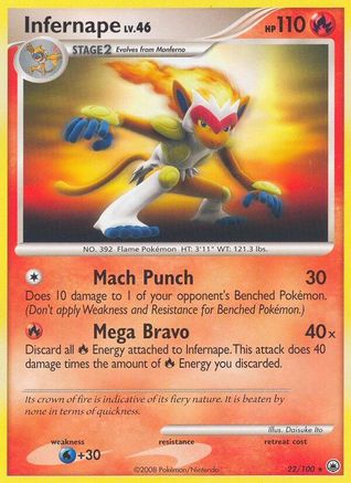 Infernape - Reverse Holofoil Majestic Dawn - Rare