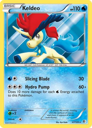 Keldeo (47) - Reverse Holofoil Boundaries Crossed - Holo Rare
