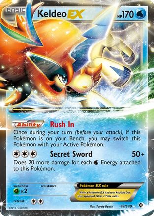 Keldeo EX 049 - Holofoil Boundaries Crossed - Ultra Rare