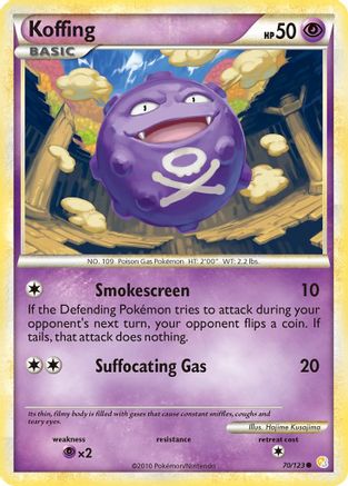Koffing 070 - Reverse Holofoil HeartGold SoulSilver - Common