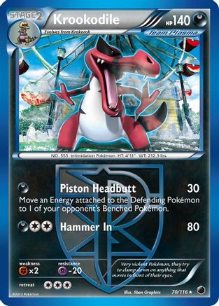 Krookodile (Team Plasma) Plasma Freeze - Rare