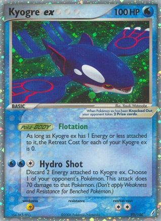 Kyogre ex/100 - Holofoil Crystal Guardians - Ultra Rare