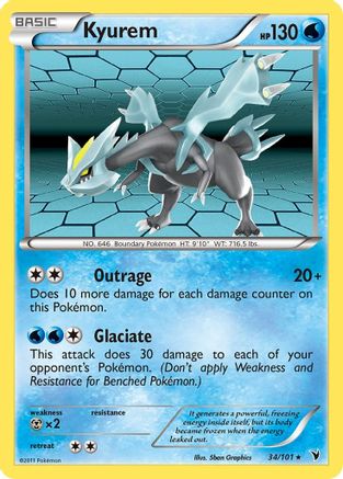 Kyurem - Reverse Holofoil Noble Victories - Holo Rare