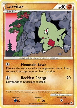 Larvitar (50) 050 - Reverse Holofoil Unleashed - Common