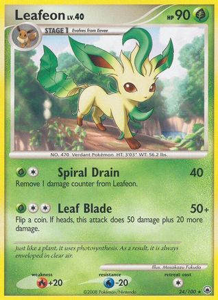 Leafeon (24) - Reverse Holofoil Majestic Dawn - Rare
