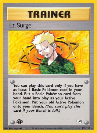 Lt. Surge (101) 101 - 1st Edition Gym Heroes - Rare