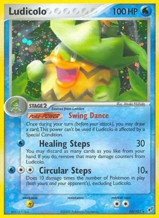 Ludicolo - 010/107/107 - Holofoil Deoxys - Holo Rare