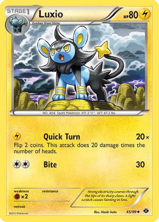 Luxio (45) - Reverse Holofoil Next Destinies - Uncommon