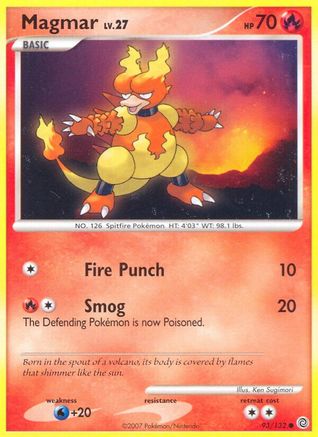 Magmar 093 - Reverse Holofoil Secret Wonders - Common