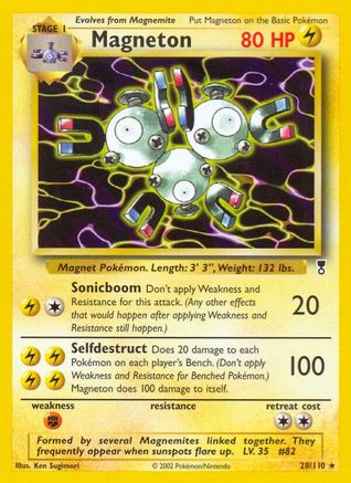 Magneton/110 - Reverse Holofoil Legendary Collection - Rare