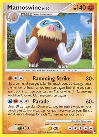 Mamoswine 021/100 - Reverse Holofoil Stormfront - Rare