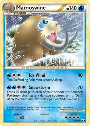 Mamoswine 005 - Reverse Holofoil Triumphant - Holo Rare