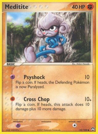 Meditite 055 - Reverse Holofoil Power Keepers - Common
