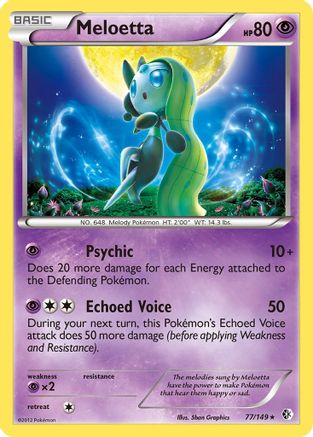Meloetta - Reverse Holofoil Boundaries Crossed - Holo Rare
