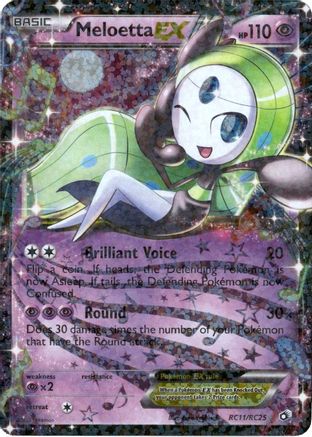 Meloetta EX RC11 - Holofoil Legendary Treasures Radiant Collection - Ultra Rare