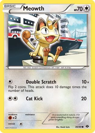 Meowth 080 - Reverse Holofoil Next Destinies - Common