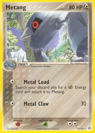 Metang - 21/101/101 - Reverse Holofoil Hidden Legends - Rare