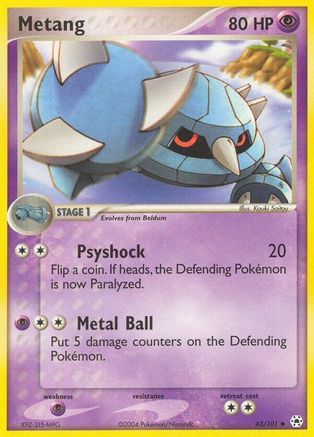 Metang - 43/101/101 - Reverse Holofoil Hidden Legends - Uncommon