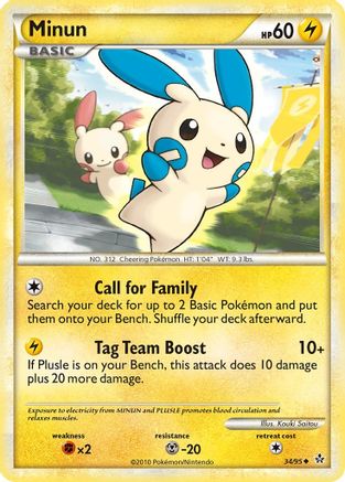 Minun - Reverse Holofoil Unleashed - Uncommon