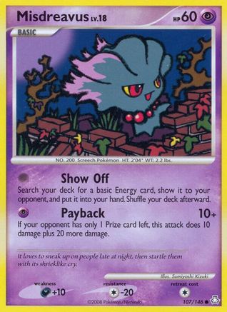Misdreavus - Reverse Holofoil Legends Awakened - Common