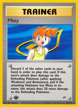 Misty (102) 102 - 1st Edition Gym Heroes - Rare