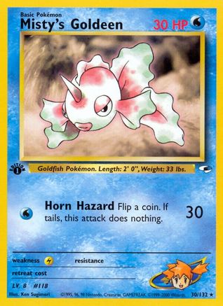 Misty's Goldeen (30) 030 - 1st Edition Gym Heroes - Rare