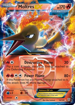 Moltres EX (Team Plasma) 014 - Holofoil Plasma Storm - Ultra Rare