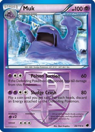 Muk (Team Plasma) - Reverse Holofoil Plasma Freeze - Rare