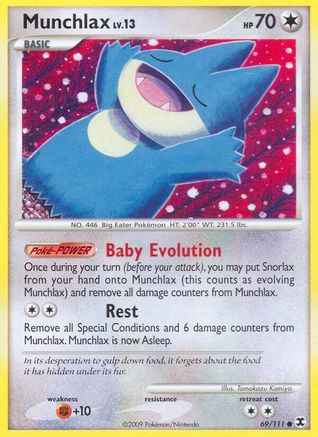 Munchlax (69) 069 - Reverse Holofoil Rising Rivals - Common