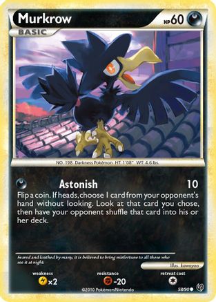 Murkrow (58) 058 - Reverse Holofoil Undaunted - Common