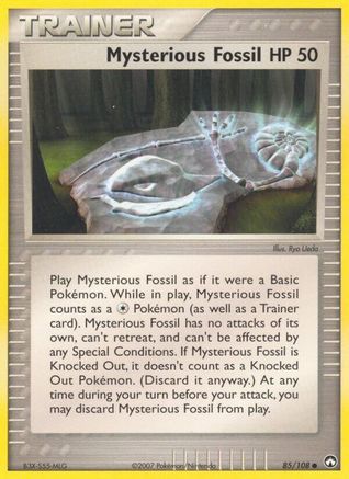 Mysterious Fossil - Reverse Holofoil Power Keepers - Common