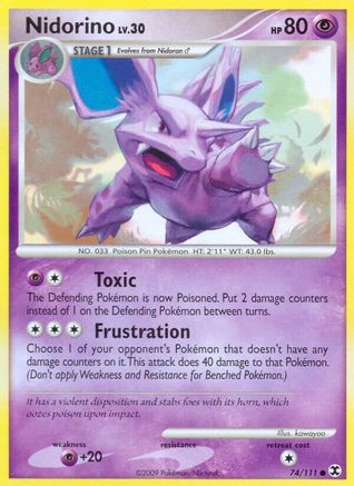 Nidorino - Reverse Holofoil Rising Rivals - Common