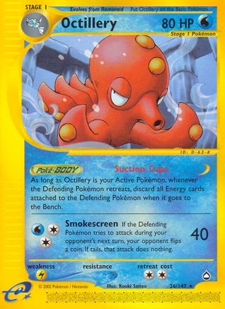 Octillery - Reverse Holofoil Aquapolis - Rare