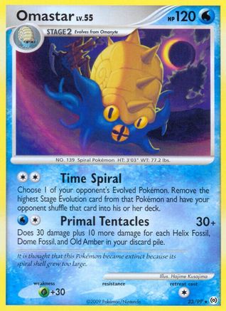 Omastar 023 - Reverse Holofoil Arceus - Rare