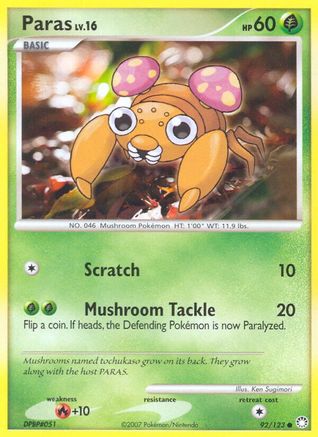 Paras - Reverse Holofoil Mysterious Treasures - Common