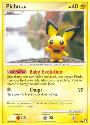 Pichu 093 - Reverse Holofoil Mysterious Treasures - Common