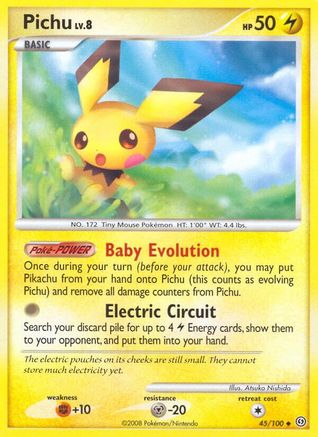 Pichu 045/100 Stormfront - Uncommon