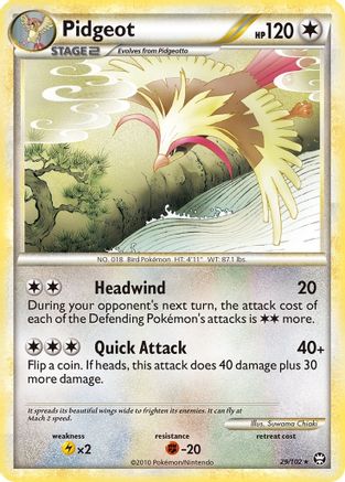 Pidgeot - Reverse Holofoil Triumphant - Rare