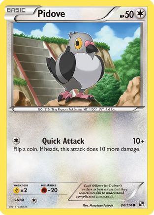 Pidove 084 - Reverse Holofoil Black and White - Common
