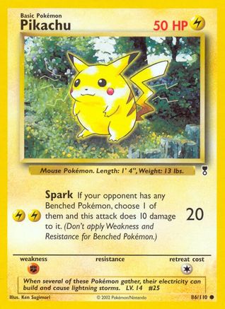 Pikachu 086 - Reverse Holofoil Legendary Collection - Common