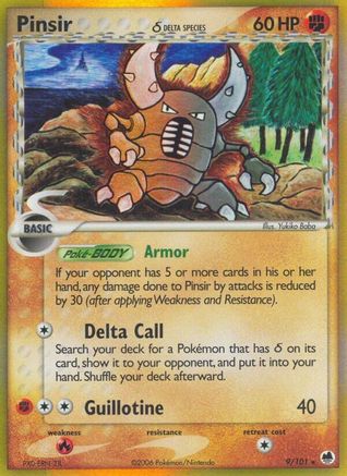 Pinsir (Delta Species)/101 - Reverse Holofoil Dragon Frontiers - Holo Rare