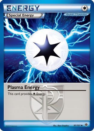 Plasma Energy (Team Plasma) 091 - Reverse Holofoil Plasma Blast - Uncommon