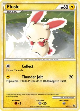 Plusle 036 - Reverse Holofoil Unleashed - Uncommon