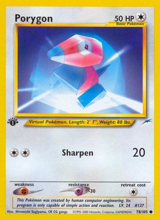 Porygon 078 - 1st Edition Neo Destiny - Common