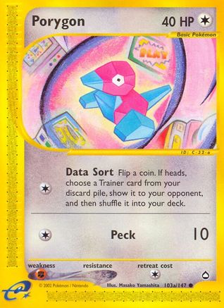 Porygon (103a) 103a Aquapolis - Common